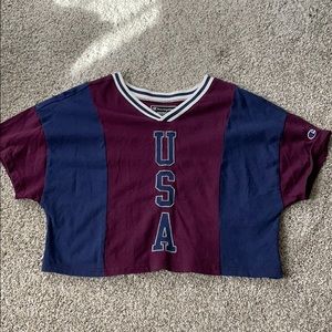 Champion USA cropped tee